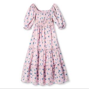 LoveShackFancy x Target Sabina Puff Sleeve Pink Floral Dress Large 12-14